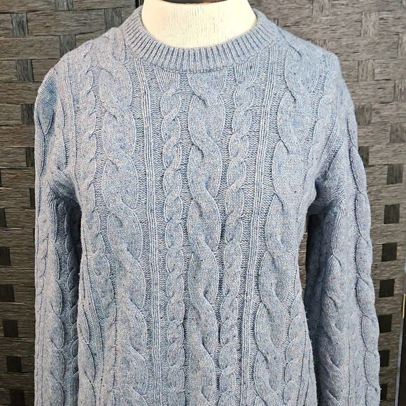 Gap Blue Lambswool Blend Oversized Chunky Sweater Size XS - Picture 3 of 10